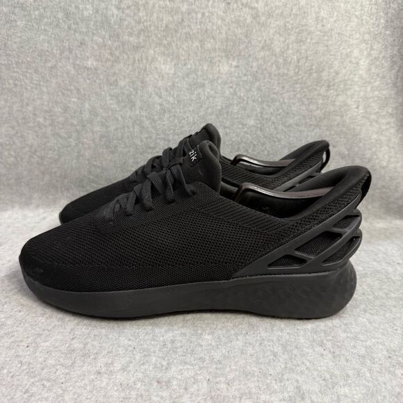 Kizik Shoes Mens 10 Athens Black Low Top Comfort Casual Mesh Recovery Sneakers - Picture 1 of 9